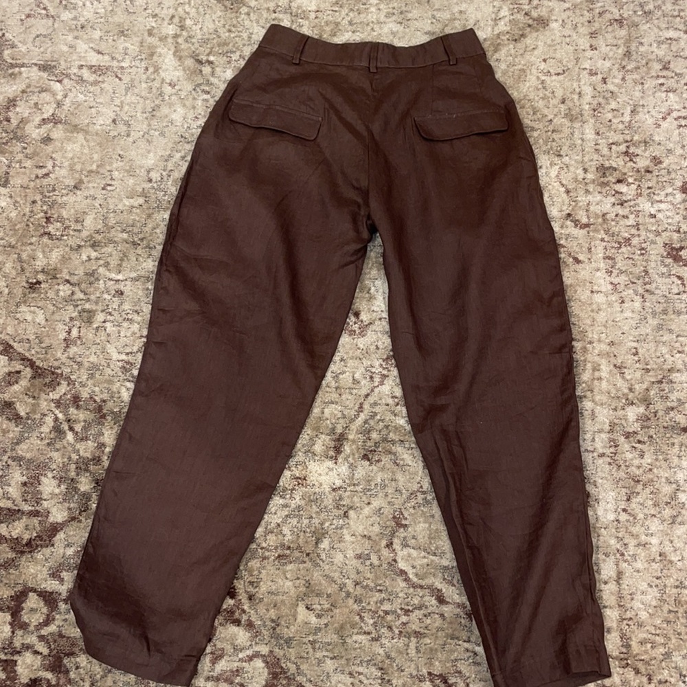 AEXAE High Rise Linen Trouser - Picture 8 of 11